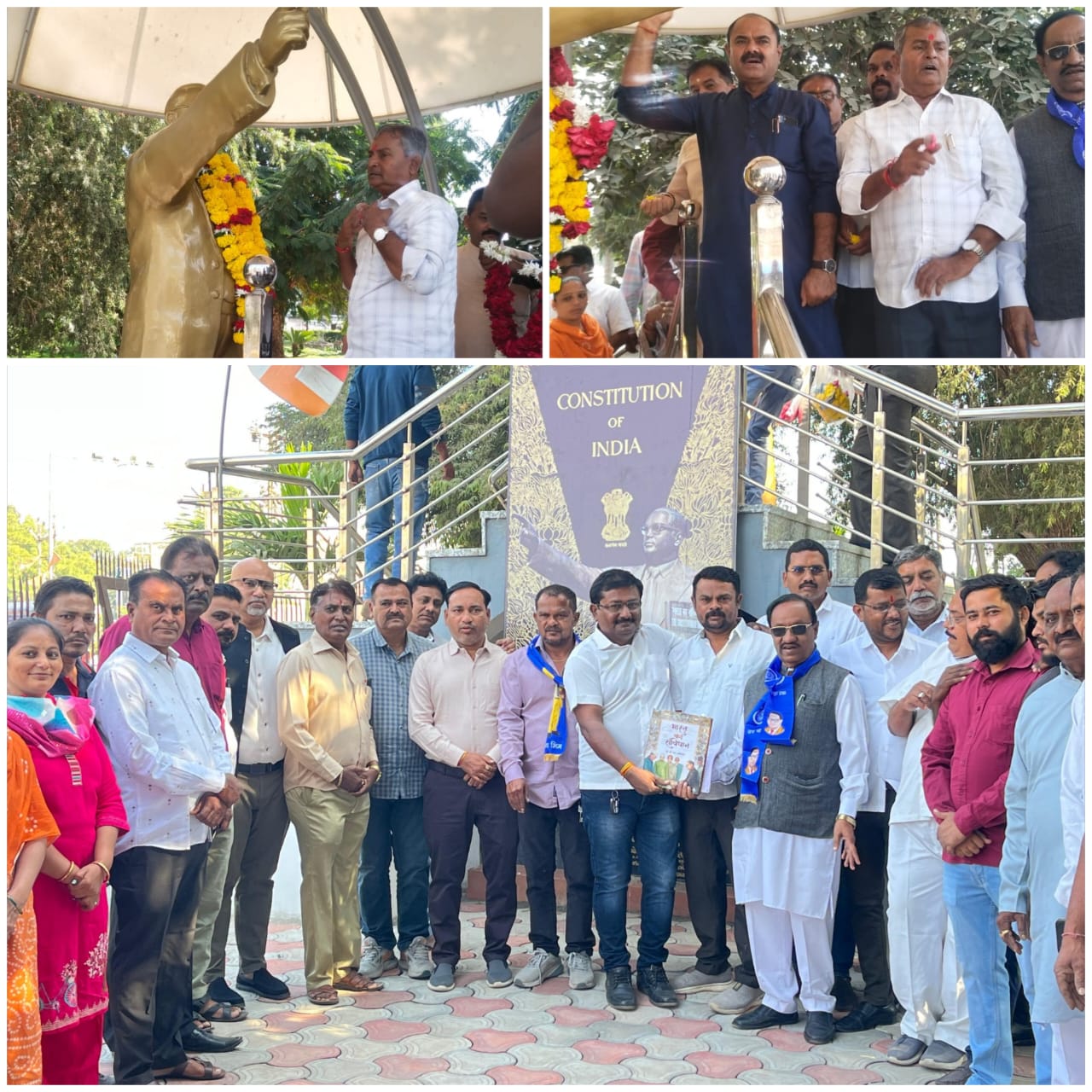 ભાવનગરમાં ભાજપ અનુસૂચિત જાતી મોરચા દ્વારા બાબા સાહેબની પ્રતિમાને પુષ્પહાર અર્પણ