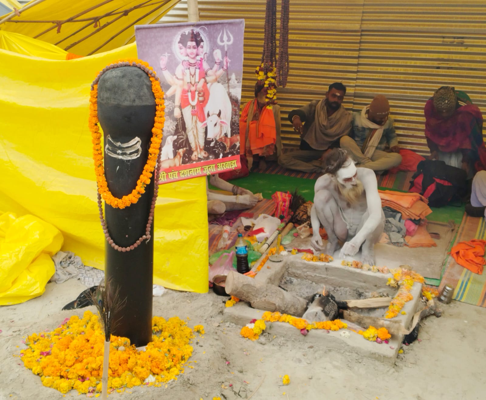 તસવીર સમાચાર : પ્રયાગરાજ મહાકુંભ શિવલિંગ સ્થાપન