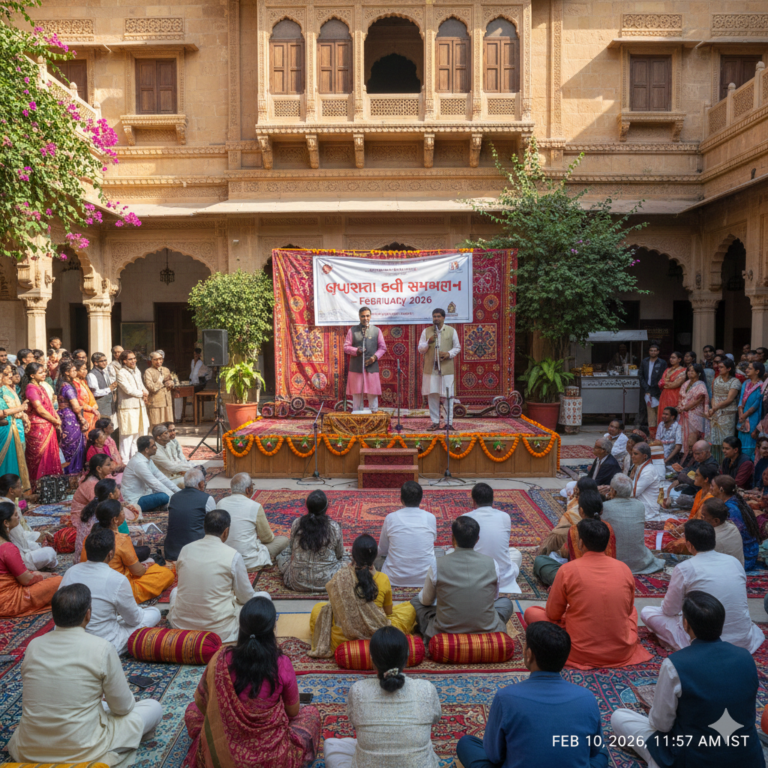 પોરબંદરમાં સાહિત્ય અકાદમી સુરશ્રી ક્લચરલ ક્લબના ઉપક્રમે માતૃભાષા મહોત્સવ – 2026ના ઉપલક્ષમાં કવિ સંમેલનનું ભવ્ય આયોજન