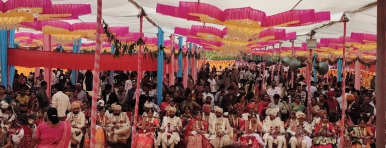 ભાવનગરમાં વાળંદ  સમાજ નાસમૂહલગ્ન ધામધૂમથી ઉજવાયો:૧૯ યુગલો એ પ્રભુતામાં પગલા પાડ્યા